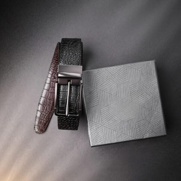 Crocodile Texture Leather Belt