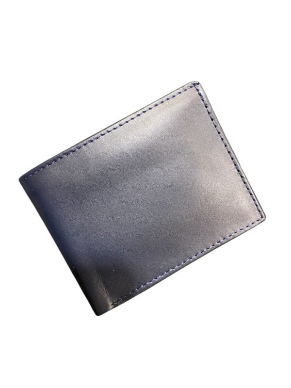 Leather Minimal Wallet - Blue